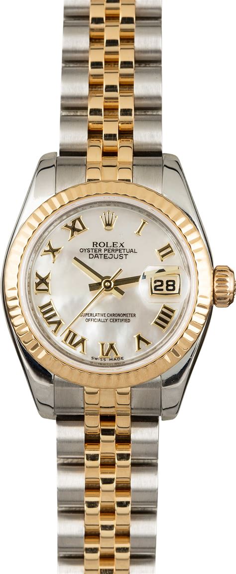 rolex mother of pearl roman dial|rolex lady datejust watch.